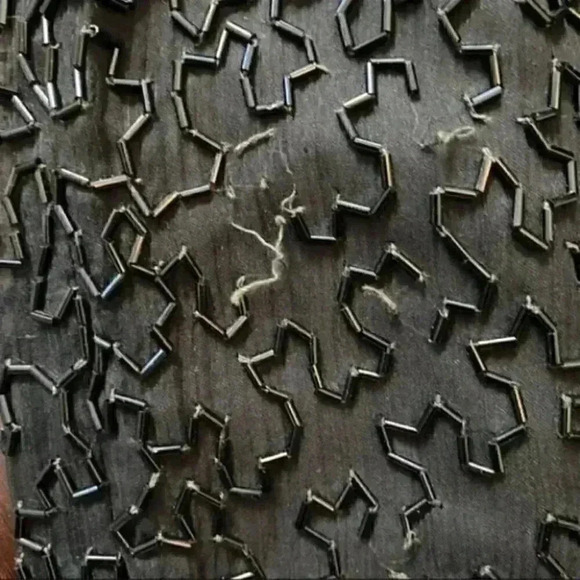 SCALA Sequin Beaded Cocktail Evening Dress Black Multi Colour Open  Back Medium - Picture 14 of 15